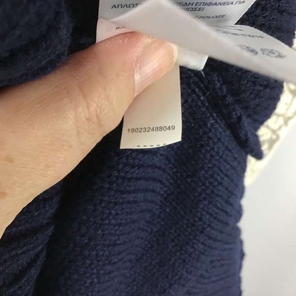 Chaps V-Neck Knit Navy Blue Sweater - Picture 8 of 8